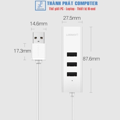 Hub USB 2.0 kèm cổng mạng Ethernet 10/100Mbps Ugreen 30297
