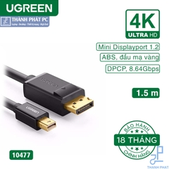 Cáp chuyển đổi Mini Displayport to Displayport dài 1,5m 4K Ugreen 10477