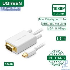Cáp chuyển đổi Mini Displayport to VGA dài 1,5m Ugreen 10410