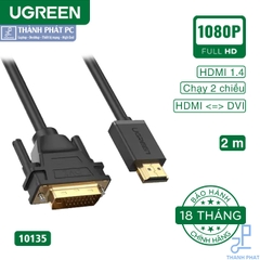 Cáp chuyển đổi HDMI sang DVI dài 2m Ugreen 10135