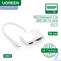 Cáp chuyển đổi Mini Displayport to HDMI/ VGA Ugreen 10427