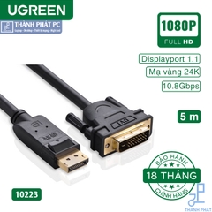 Cáp Displayport to DVI 24+1 dài 5m Ugreen 10223