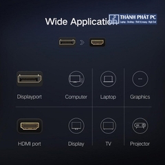 Cáp chuyển đổi Displayport sang HDMI 4K Ugreen 40363