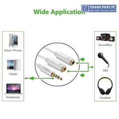 Cáp chuyển đổi tai nghe 3.5mm ra Mic & Loa Ugreen 10789