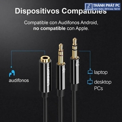 Cáp gộp Audio 2 đầu 3.5mm TRS Mic & Loa ra 1 đầu 3.5mm TRRS Ugreen 20898