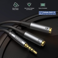 Cáp tách Audio 3.5mm ra 2 đầu 3.5mm Loa và Mic Ugreen 50254