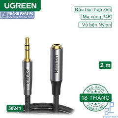Cáp nối dài âm thanh AUX 3.5mm dài 2m Ugreen 50241