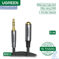 Cáp nối dài âm thanh AUX 3.5mm dài 5m Ugreen 60311
