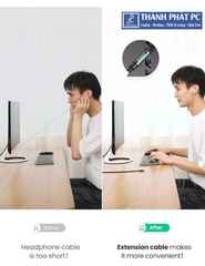 Cáp nối dài AUX 3.5mm có Mic dài 3m Ugreen 70878