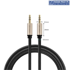 Cáp Audio AUX 3.5mm dài 0,5m Ugreen 40778