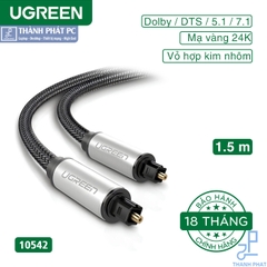 Cáp quang Digital Optical Audio Toslink Vỏ nhôm dài 1.5m Ugreen 10542