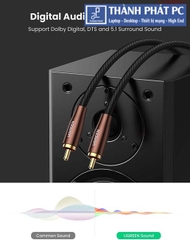 Cáp Audio Coaxial RCA to RCA dài 1M Ugreen 70684
