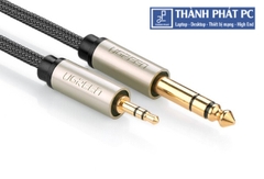 Cáp âm thanh Audio 3.5mm sang 6.35mm dài 3m Ugreen 10629