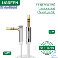 Cáp Audio 3.5mm 1m đầu bẻ góc 90 độ Ugreen 10757