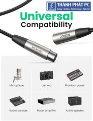 Cáp nối dài XLR 3pin âm dương bọc dù dài 2m Ugreen 20500