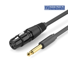 Cáp chuyển đổi từ 6.5mm sang AV Cannon (XLR) âm dài 15m Ugreen 20725