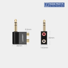 Đầu chuyển đổi 6.5mm to RCA (hoa sen) Ugreen 40846