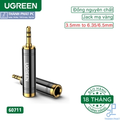 Đầu chuyển đổi 3.5mm dương sang 6.35/6.5mm âm Ugreen 60711