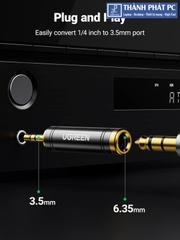 Đầu chuyển đổi 3.5mm dương sang 6.35/6.5mm âm Ugreen 60711