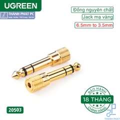 Đầu chuyển đổi âm thanh 6.5mm sang 3.5mm Ugreen 20503