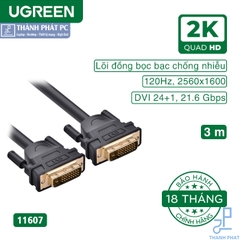 Cáp DVI 24+1 dài 3m hỗ trợ Full HD Ugreen 11607