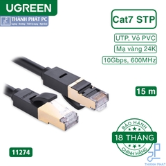 Cáp mạng đúc sẵn Cat7 dài 15m tròn Ugreen 11274