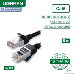 Cáp mạng Cat6 đúc sẵn dài 5m Ugreen 50194