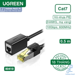 Cáp mạng Cat7 nối dài 0,5m âm dương Ugreen 80410
