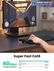 Cáp mạng đúc sẵn dẹt Cat8 U-FTP dài 1m Ugreen 10980