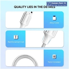 Cáp sạc 3A USB-A sang Type-C 2.0 dài 25cm Ugreen 60119