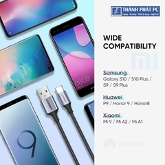 Cáp sạc nhanh USB Type-C dài 1.5m Ugreen 60127