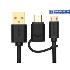 Cáp USB ra Micro USB và Type-C dài 1m Ugreen 30174
