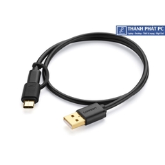 Cáp USB ra Micro USB và Type-C dài 1.5m Ugreen 30177