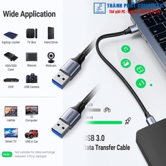 Cáp USB 3.0 Type-A hai đầu dương dài 1m Ugreen 80790