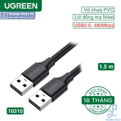 Cáp USB 2.0 2 đầu đực dài 1,5m Ugreen 10310