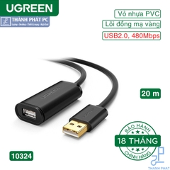 Cáp USB nối dài 20m có chíp khuếch đại Ugreen 10324