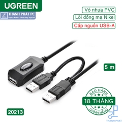 Cáp USB 2.0 nối dài 5m có hỗ trợ nguồn Ugreen 20213