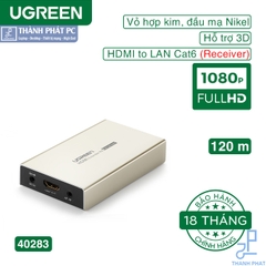 Thiết bị nhận tín hiệu HDMI 120M qua LAN Cat5e/Cat6 Ugreen 40283 (Receiver)