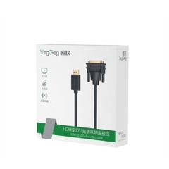Cáp chuyển đổi VegGieg HDMI - DVI 2.0V (2 chiều) V-D202 V-D204