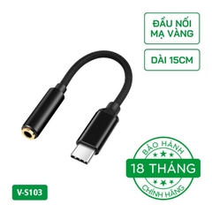 Cáp chuyển đổi VegGieg Type-C sang audio 3.5mm âm V-S103