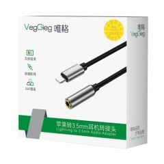 Cáp chuyển đổi VegGieg Lightning sang 3.5mm âm V-A619
