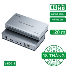 Bộ Mở Rộng HDMI 4K30Hz KVM 120m (USB & Sound) VegGieg V-HD011