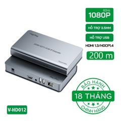 Bộ Mở Rộng HDMI 1080P KVM 200m (USB & Sound) VegGieg V-HD012