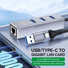 HUB chia USB 3.0 + LAN 1000Mps VegGieg V-K310