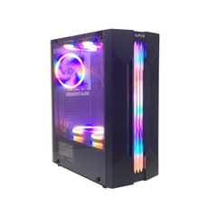 VỎ CASE MÁY TÍNH GIPCO 5986 LP (1 MẶT KÍNH CƯỜNG LỰC| DẢI LED MẶT TRƯỚC)