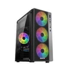 VỎ CASE  MÁY TÍNH GIPCO 5986 LY (1 MẶT KÍNH CƯỜNG LỰC, SẴN 3 FAN)