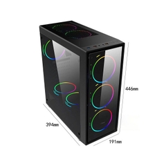 VỎ CASE MÁY TÍNH FORGAME MIRAGE 2000 (MID TOWERMÀU ĐEN)
