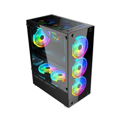VỎ CASE  MÁY TÍNH KENOO ESPORT K300 - 3F (ATX|MÀU ĐEN|KÈM 3 FAN RGB)