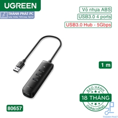Hub chia USB 3.0 ra 4 cổng USB 3.0 dài 1m Ugreen 80657