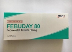 Thuốc Febuday 80mg MSN giảm acid uric máu, điều trị bệnh gout (3 vỉ x 10 viên)